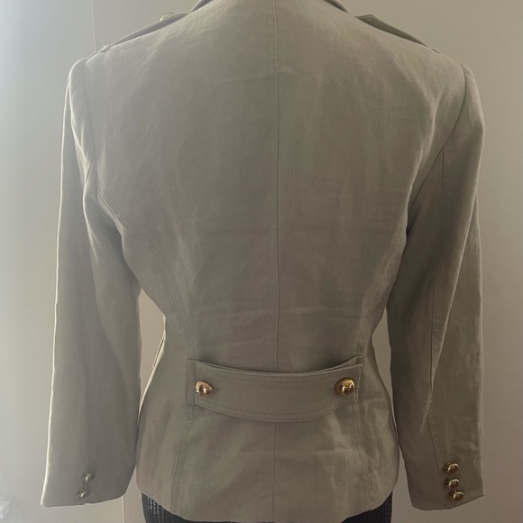 MICHAEL Michael Kors Beige Linen Jacket Size 6 - Picture 3 of 10
